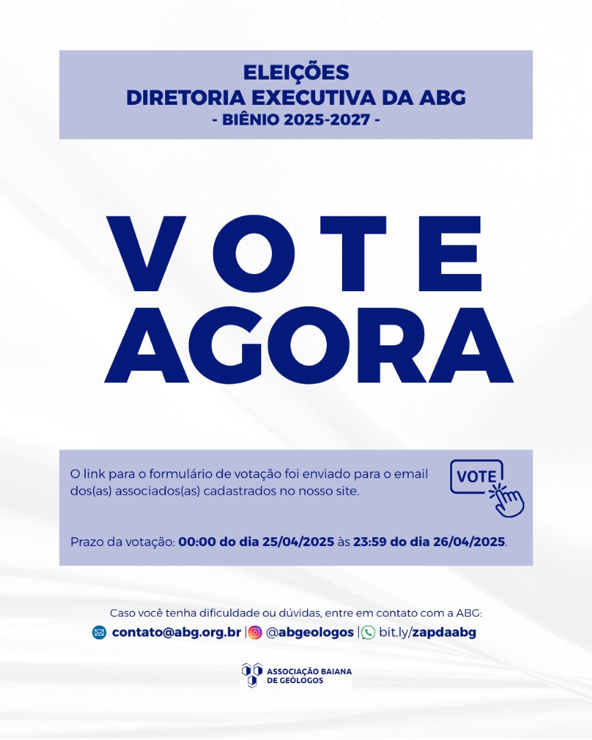 Foto que representa VOTE AGORA – Eleições para a Diretoria Executiva da ABG já estão abertas!